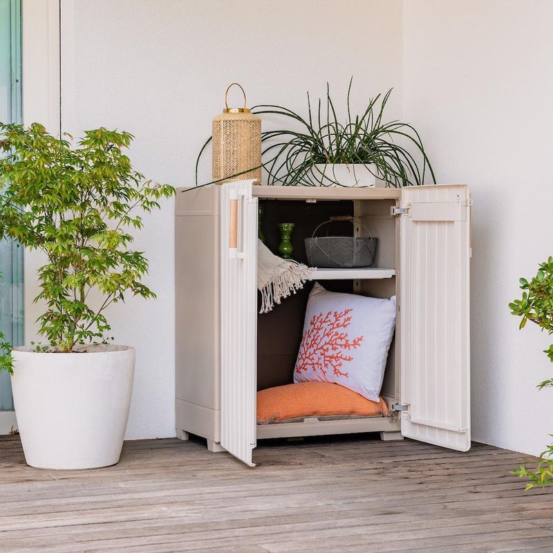 Gabinete Groove Beige Arena 80x45x98 Cm - Keter