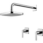 Ducha Arteza Con 2 Llaves Mezcladora Y Piton Cromado Lainz - Pfister