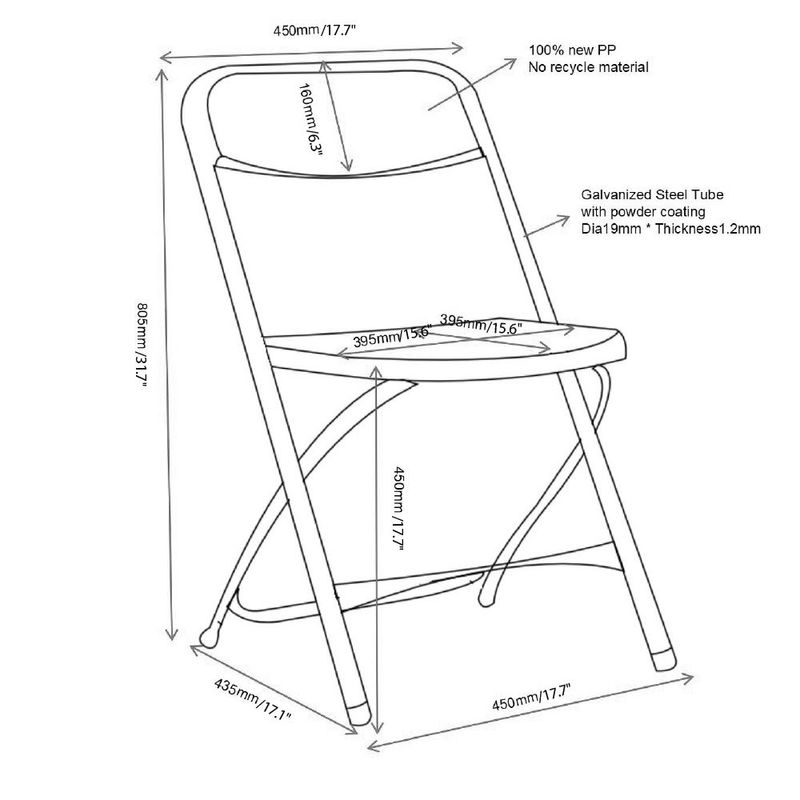 Silla Plegable Negra - Z