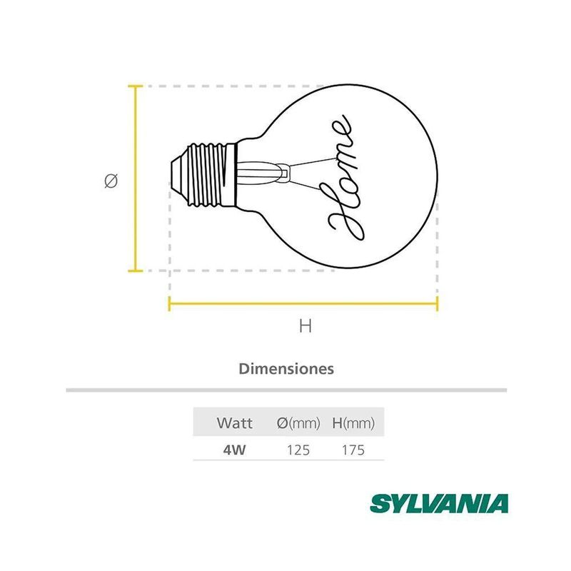 Bombillo Vintage Film Home G125 4 W - Gte Sylvania