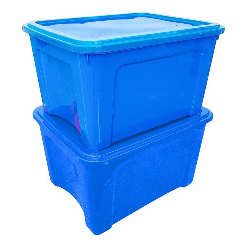 Caja Ultra Box Plástico Azul con Tapa