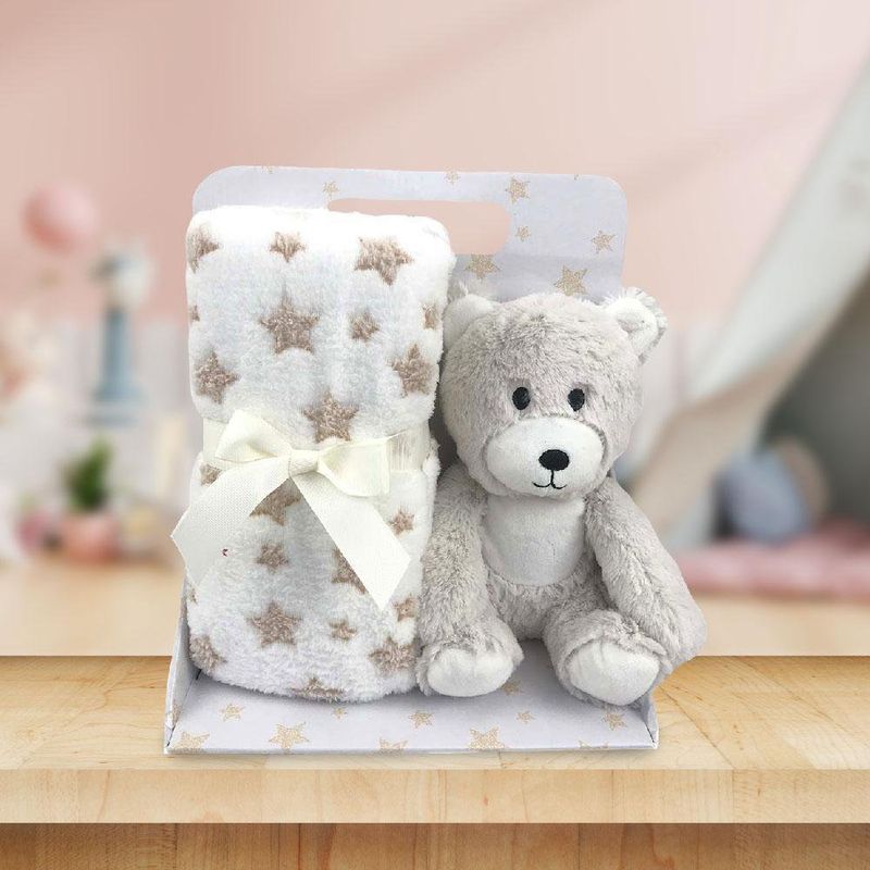 Combo Frazada Y Osito Beige - Koala