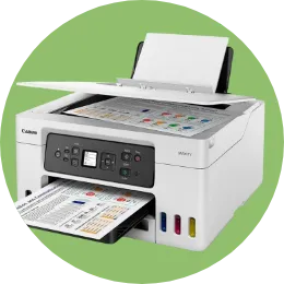 Impresoras y accesorios para estudio y oficina en casa.