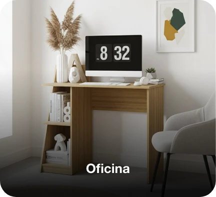 Muebles de oficina con escritorio moderno ideales para trabajar cómodo desde casa.