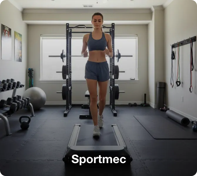 Caminadora Sportmec para running en casa ideal para mantenerte activo y mejorar condición física.