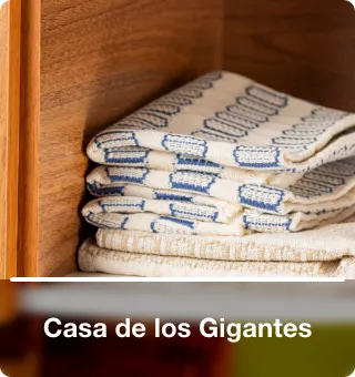 Textiles Casa de los Gigantes con diseños artesanales para decorar y complementar el hogar.