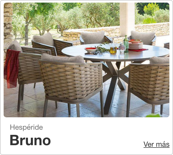 Set de exterior Bruno de Hespéride disponible en Cemaco para tu jardín.