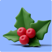 Flores, ramas y follaje navideño para complementar la decoración del árbol y diferentes espacios.