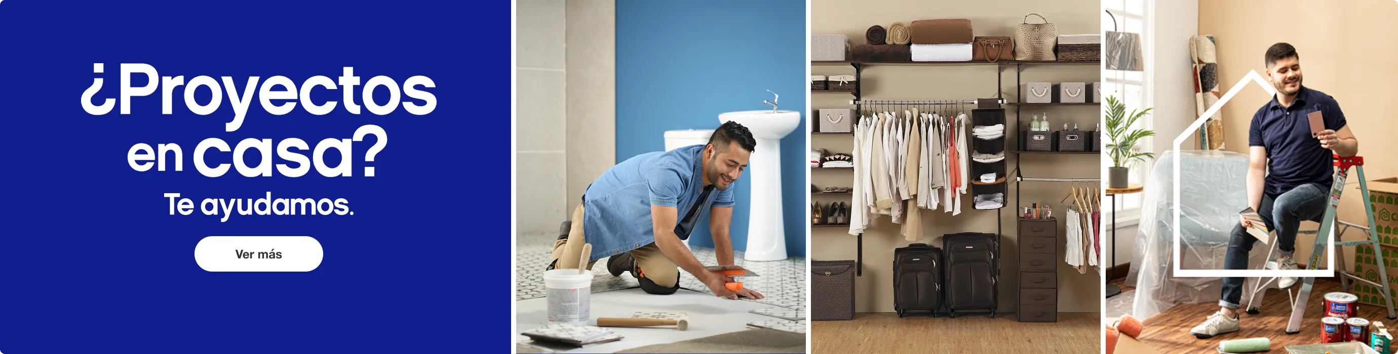 Ideas y productos para proyectos en casa con soluciones para renovar, organizar y mejorar tus espacios.