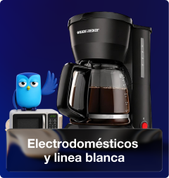 Electrodomésticos y línea blanca con cafeteras y equipos para facilitar las tareas del hogar.