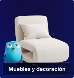 Muebles y decoración con sillones, sofás y accesorios para complementar los espacios del hogar.