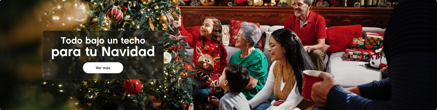Navidad en el hogar con decoración, regalos y productos para compartir en familia.